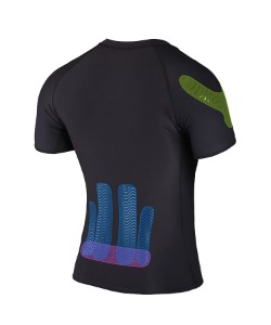 [웨이브웨어] T20 어깨&amp;허리 스포츠테이핑 컴프레션 웨어 티셔츠 슬리브리스 남녀공용(남성 상세페이지)