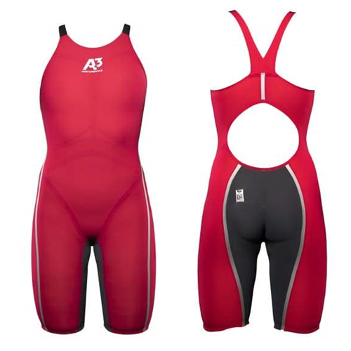 [A3] 클로즈백 여성 5부 대회용 수영복 (A3XVPB) 레드색상